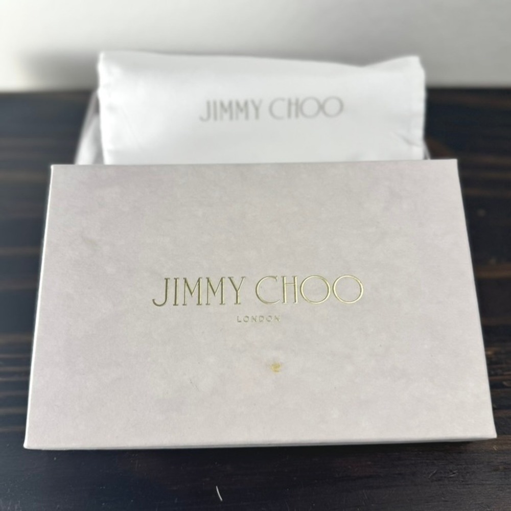Jimmy Choo Cheri Cosmos Pink Leather Wallet with Crystal Buckle - Picture 10 of 10